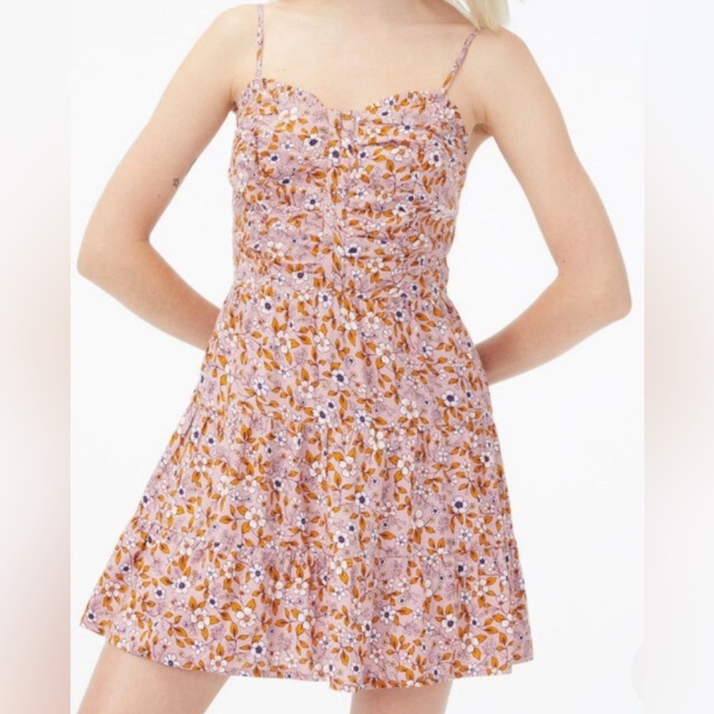 Aeropostale Women’s Floral Sweetheart A-Line Dress Dainty Pink Large NWT